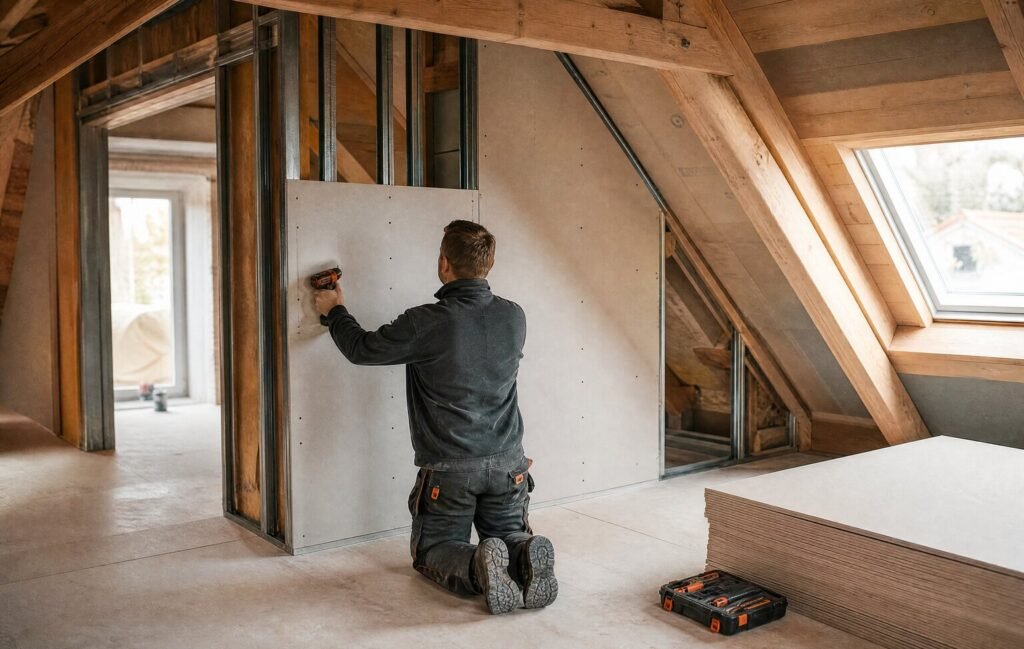 Trockenbau im Dachgeschoss
